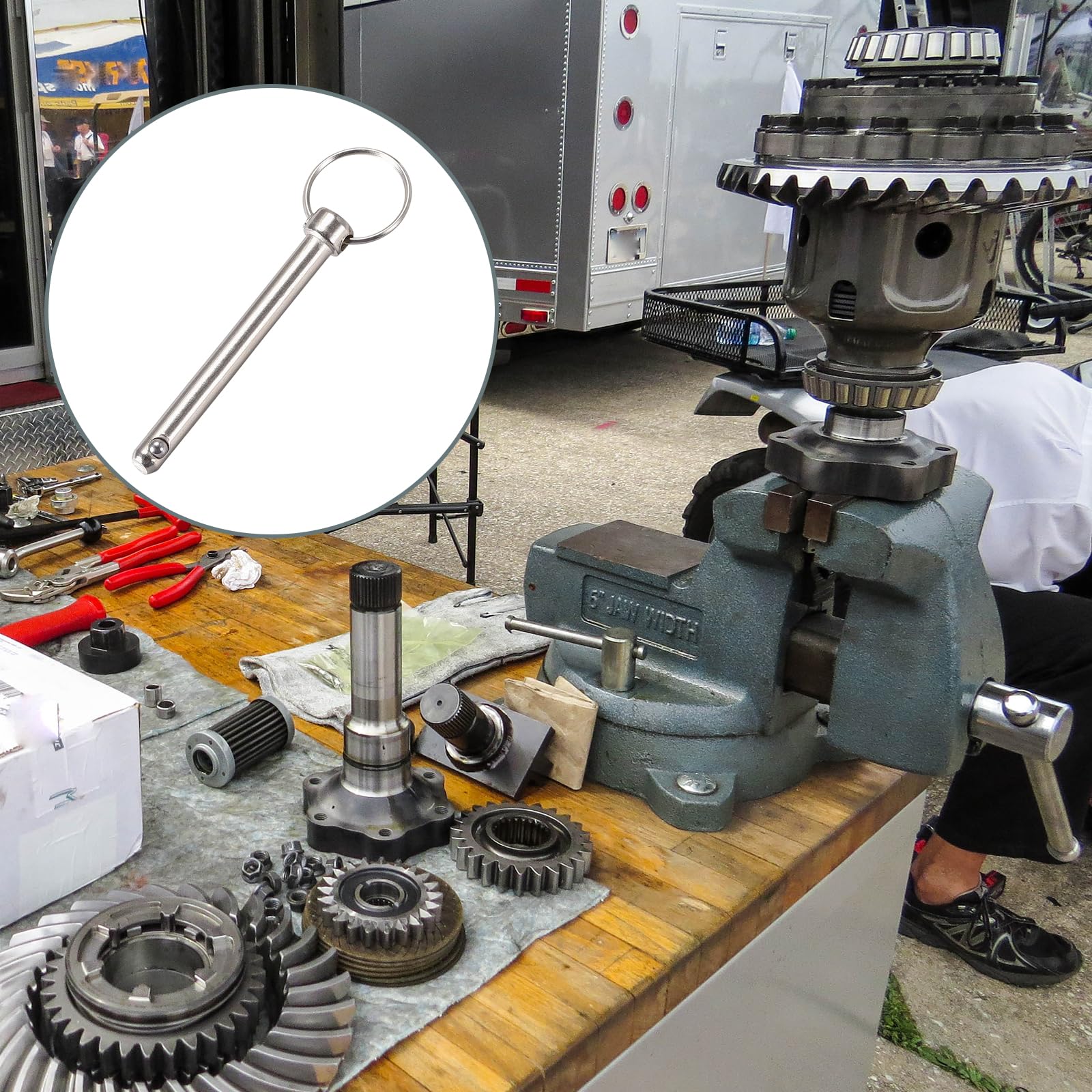 METALLIXITY 4Stk Schnell Freigabe Pins 8mmx72mm Ziehen Pin für Schiffbau | Kohlenstoff Stahl, Schiffsausrüstungen, Boot Oben