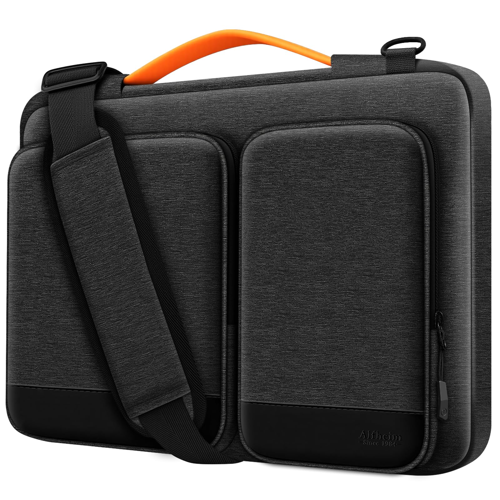 Alfheim Custodia per laptop da 15,6-16", borsa a tracolla leggera impermeabile resistente agli urti, custodia protettiva a 360°, compatibile con MacBook Pro A1398 A2141 A2485, Surface Book