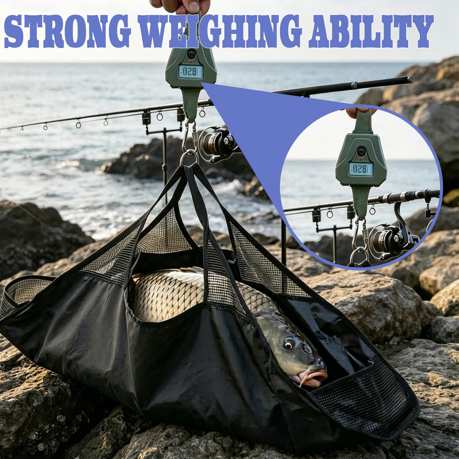 Abhakmatte Angeln 120 * 60 cm, Abhakmatte mit Maßband PVC Faltbare, Wasserdicht Fischmatte Karpfensack Angelmatte mit Griffen für Heavy Duty Raubfisch Barsche Karpfen Welse Transport Wiegen