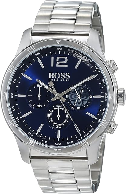 BOSS Chronograph Quartz Watch for Men with Silver Stainless Steel Bracelet - 1513527