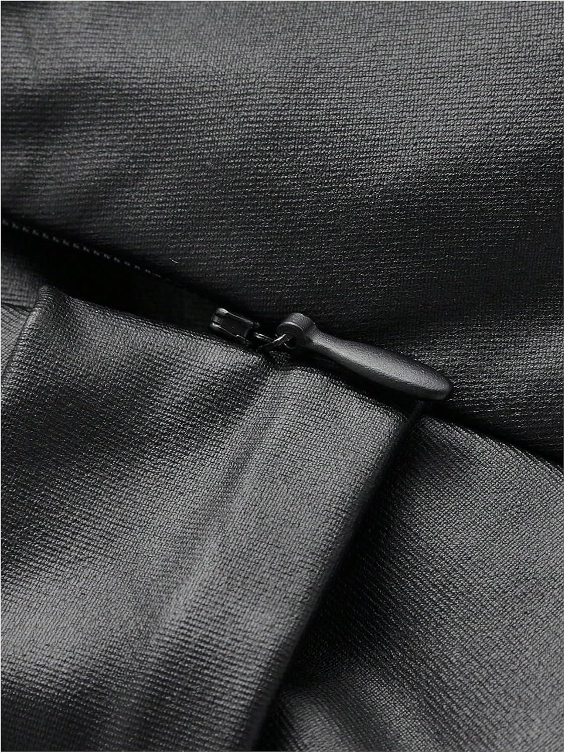 Floerns Women's Leather Y2k Mini Skirt Layered Ruffle Gothic Punk Low Rise Waist Skirt - Image 3