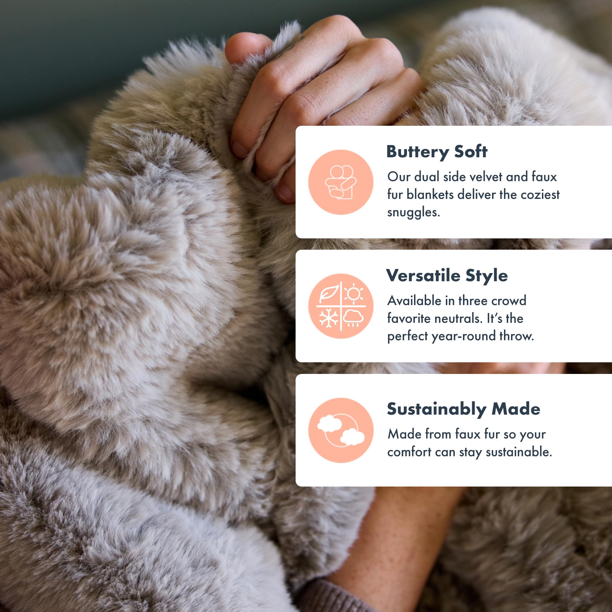 Nuzzie SnuggleLuxe Decke, Earl Grey (152,4 x 203,2 cm)