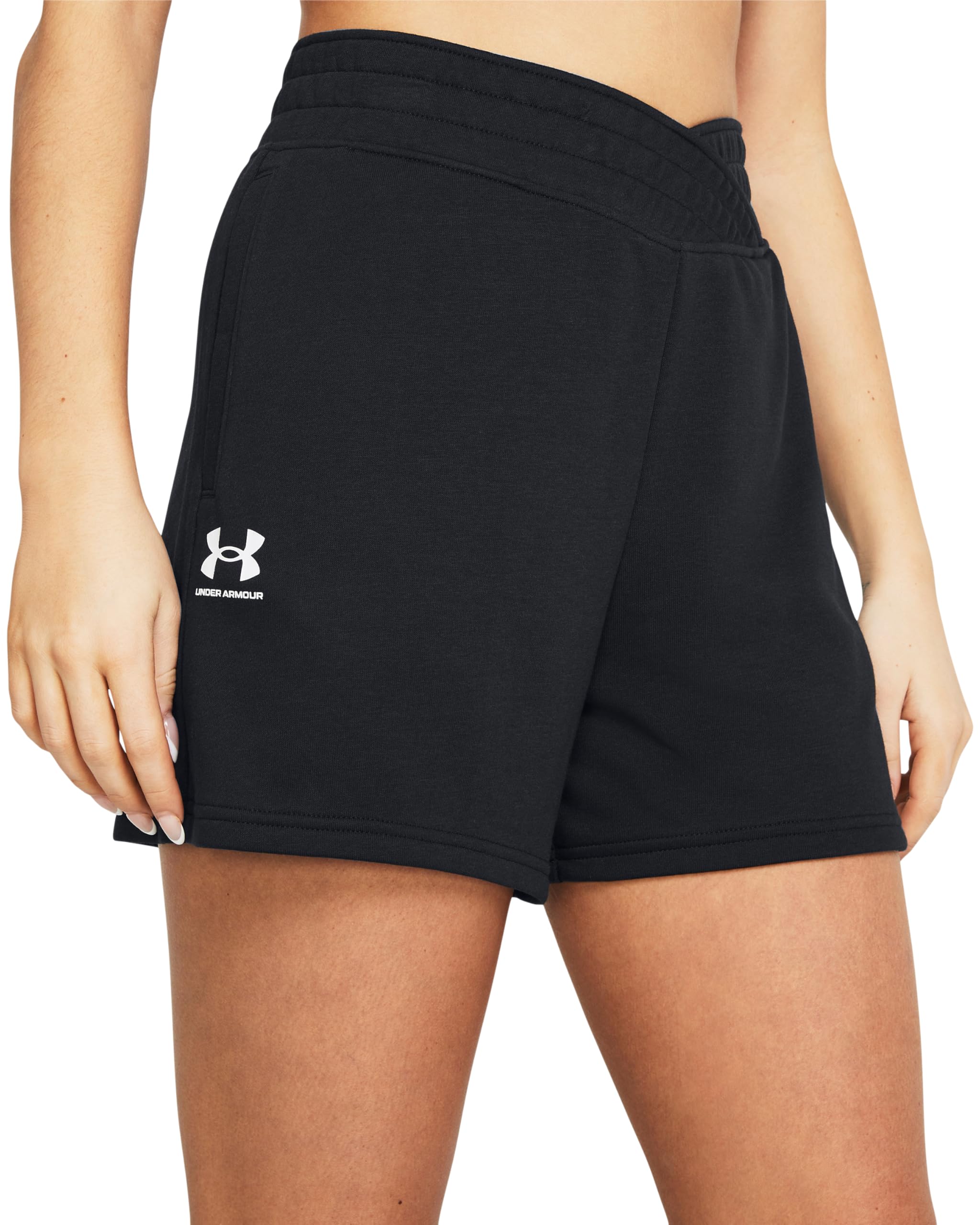 Under Armour Damen UA Rival Terry Short, Running Shorts für Damen, bequeme Sporthose für Warm Up und Training