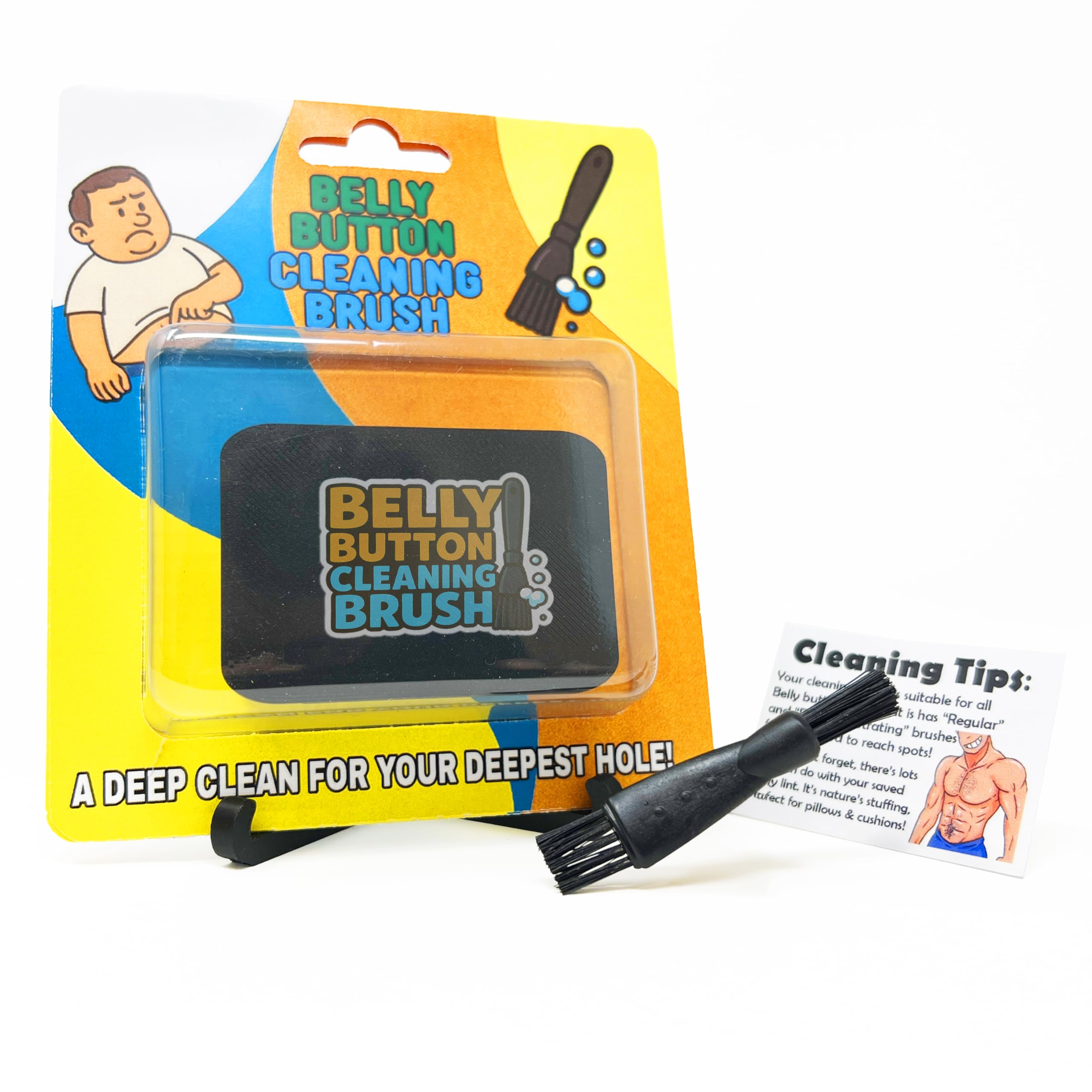 Belly Button Cleaning Brush (with Gift Bag) - Novelty Gift Idea - Ideal For Birthday Presents, Wedding Favours, Party Bags etc