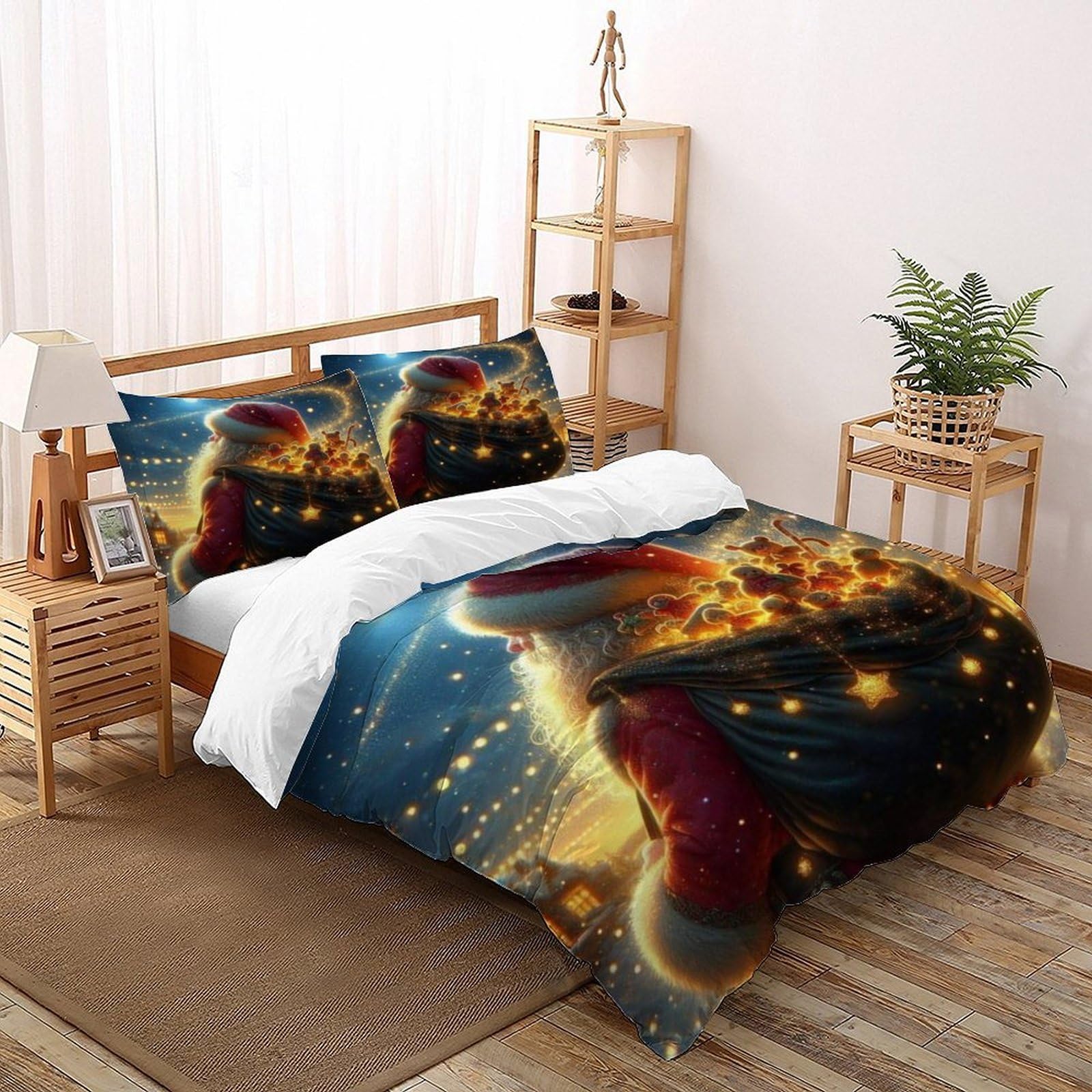 Housse de couette Noël pour lit XXL : l'ambiance cocooning d'hiver chez vous