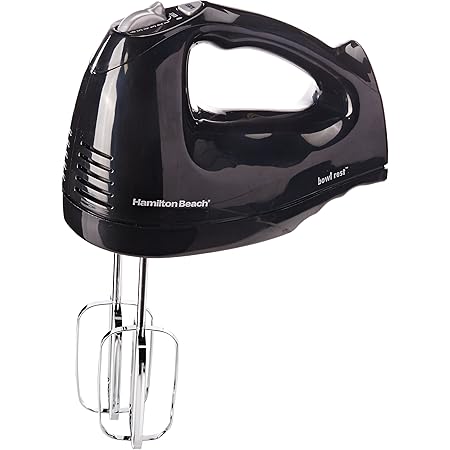 Hamilton Beach Hand Mixer with Snap-on Case, Black