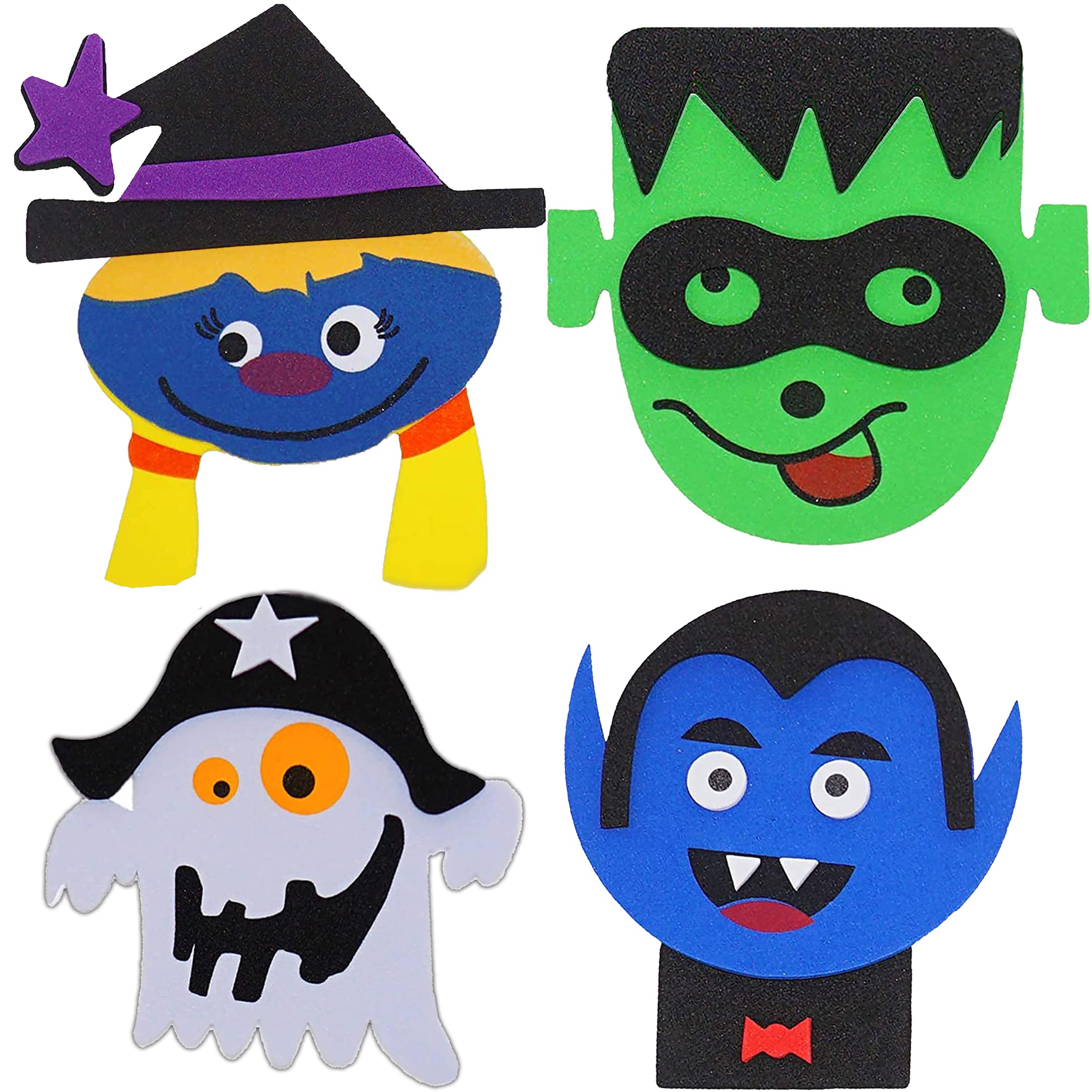 4E's NoveltyHalloween Crafts for Kids - Picture Frame Craft Kit 2020 Dated Makes 12. Self Adhesive Foam - for School Home Group Activities, Party Supplies, Classroom Arts & Crafts with Stickers