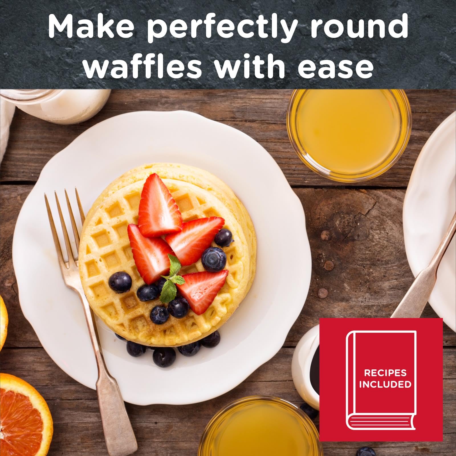 Red Mini Waffle Maker - Make Waffles Fast! -5 Red Mini Waffle Maker - Make Waffles Fast! -5