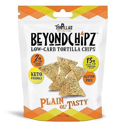 Miniatura 7 de BeyondChipz Chips de tortilla bajos en carbohidratos, Whole Lotta' Nacho, apto para keto, sin gluten, bolsa de 5.3 onzas, paquete de 4
