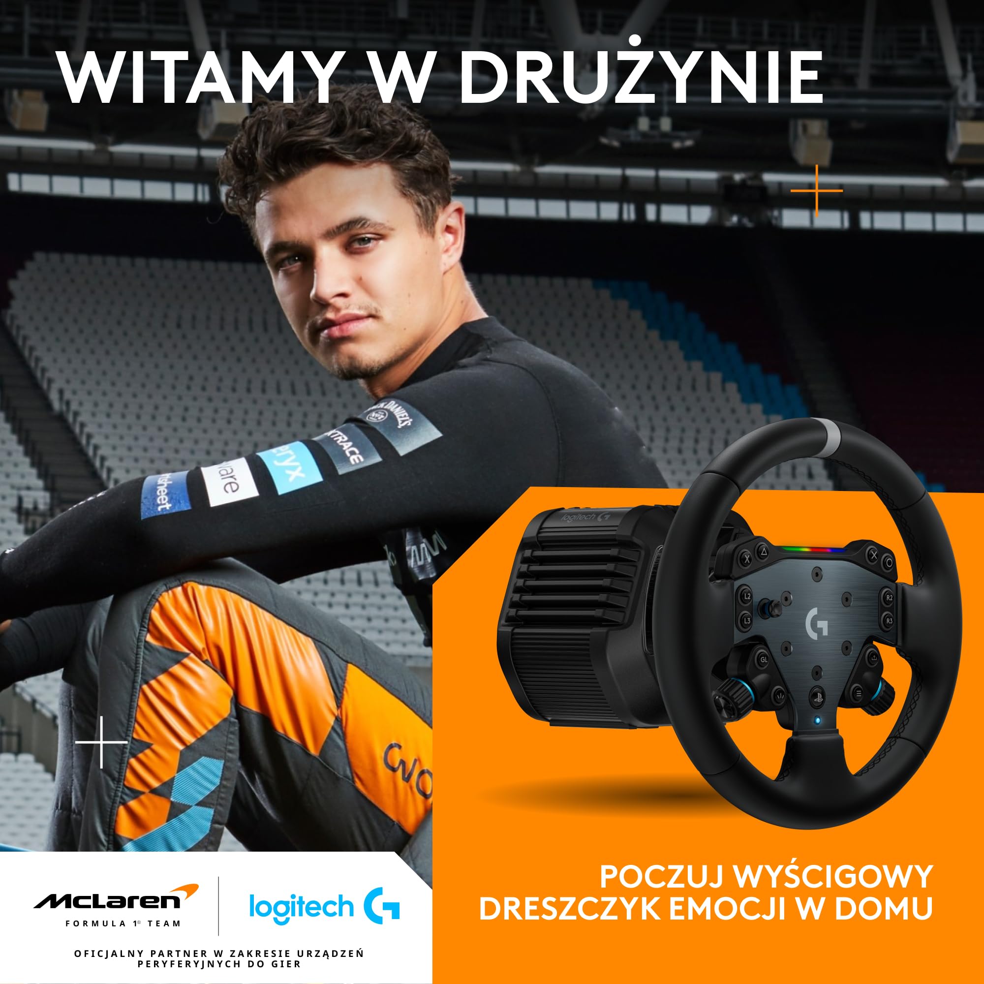 Logitech G RS50 System, 3-szt zestaw do symulatorów wyścigów | Baza RS50 direct drive 8Nm, RS Wheel Hub, 13 przycisków, kierownica RS Round Wheel 28 cm – PS5/PS4/PC - Czarny