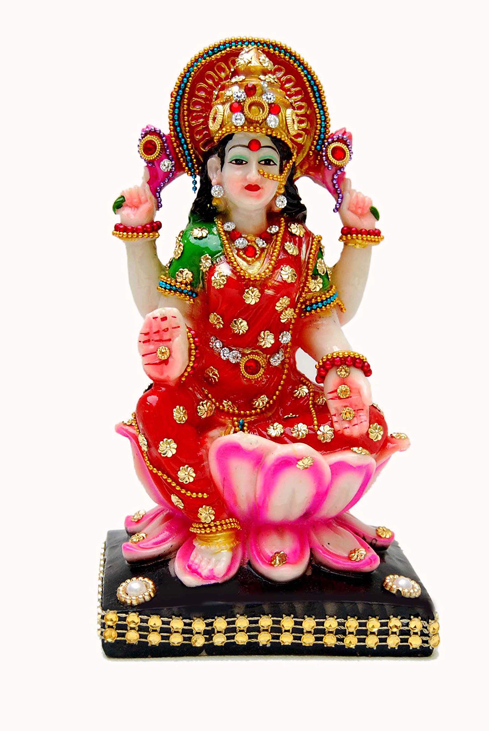maha laxmi mata maa lakshmi mahalaxmi dhanalakshmi goddess devi showpiece figurine idol bhagwan ka murti mandir pooja home outdoor garden statue living room godgift sculptures lord car dashboard S5024