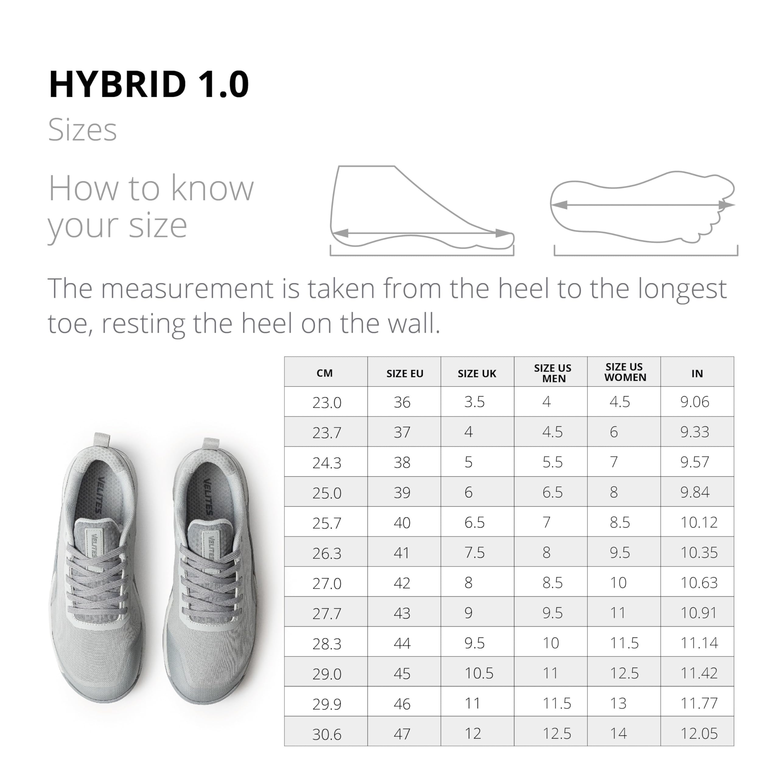 Velites - Zapatillas Hybrid 1.0 Oficiales de los Crossfit Games - Diseño de máxima Estabilidad para Halterofilia y Gran Confort en Carrera