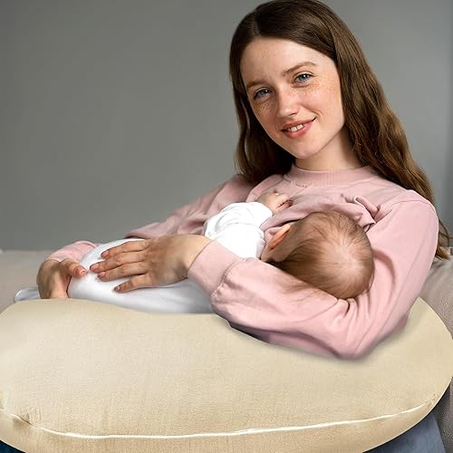 Miniatura 9 de Hooyax Juego de 2 fundas de almohada de muselina de lactancia, suaves y transpirables, fundas de lactancia para almohadas de lactancia, adorable