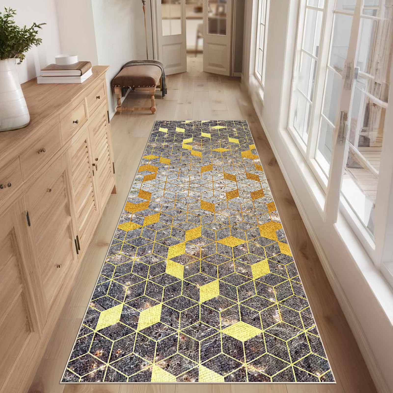 Tappeto del Corridoio 80 x 300 cm Tappeto Stretto Antiscivolo Moderno Tappeti Runner per Cucina Lungo Lavabile Tappeto Cucina Tappeti Runner Ingresso per Corridoio Ingresso Lavanderia