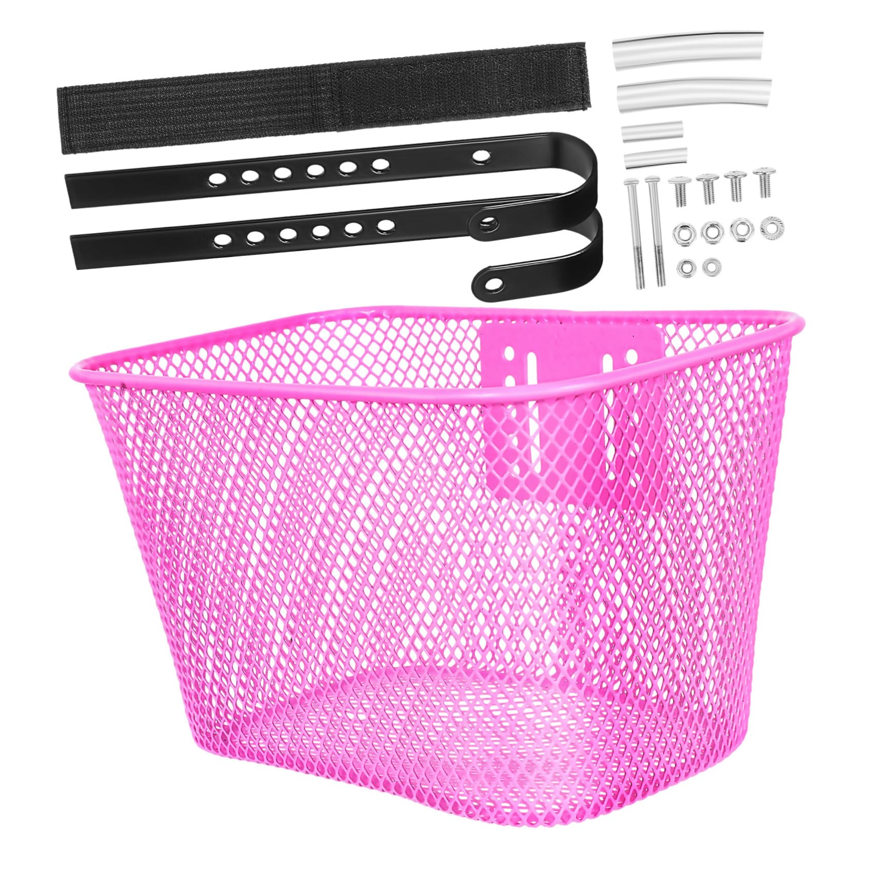 BESPORTBLE Front Bike Basket for Women Sturdy Square Mesh Container with Hooks Quick Release Handlebar Storage for Daily Rides and Bike Accessory