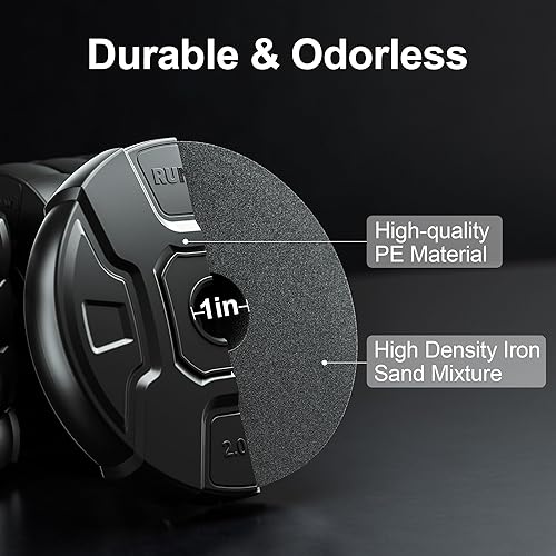 Miniatura 6 de RUNWE Adjustable Dumbbells Barbell Set 40 50 70 90 100 lb, 1" Center Hole Weight Set