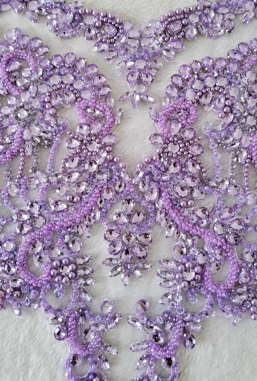 HCMY Handmade Rhinestones Beads Applique Sew On Crystal