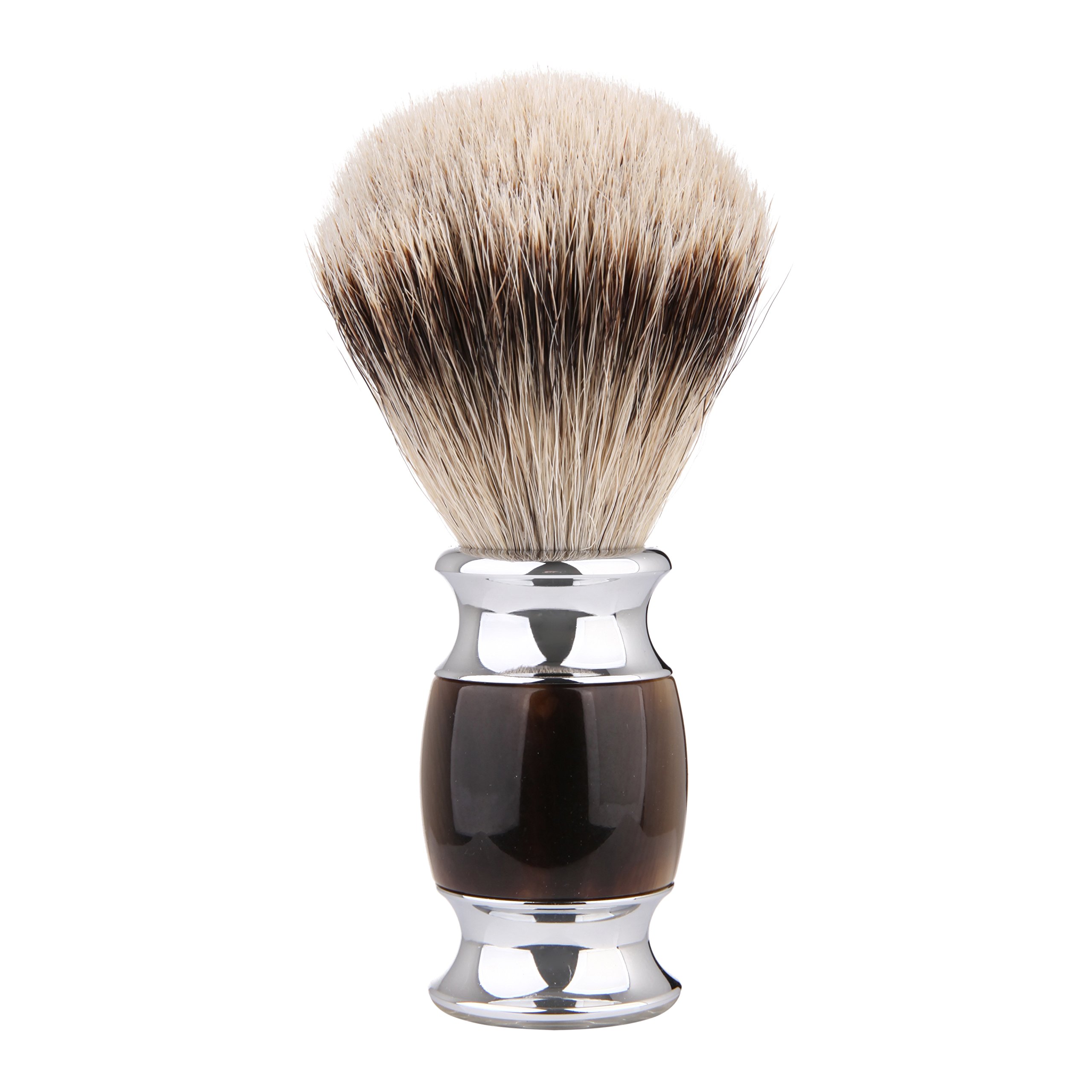 CYH Shaving brush, 100% Silvertip Badger Hair with Imported Resin Handle Luxury Facial Care Tools for Safety Razor, Double Edge Razor, Shaving Razor