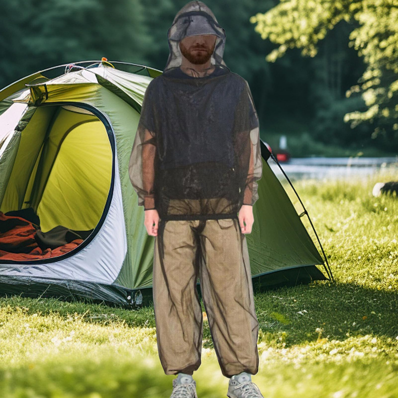 Generico Abbigliamento Anti-osquito, Tuta Anti-zanzare, Tuta Anti-mosche, Protezione Dagli Insetti, Poliestere, Riutilizzabile E Lavabile A Mano, Tessuto Leggero E Traspirante Per Esterni