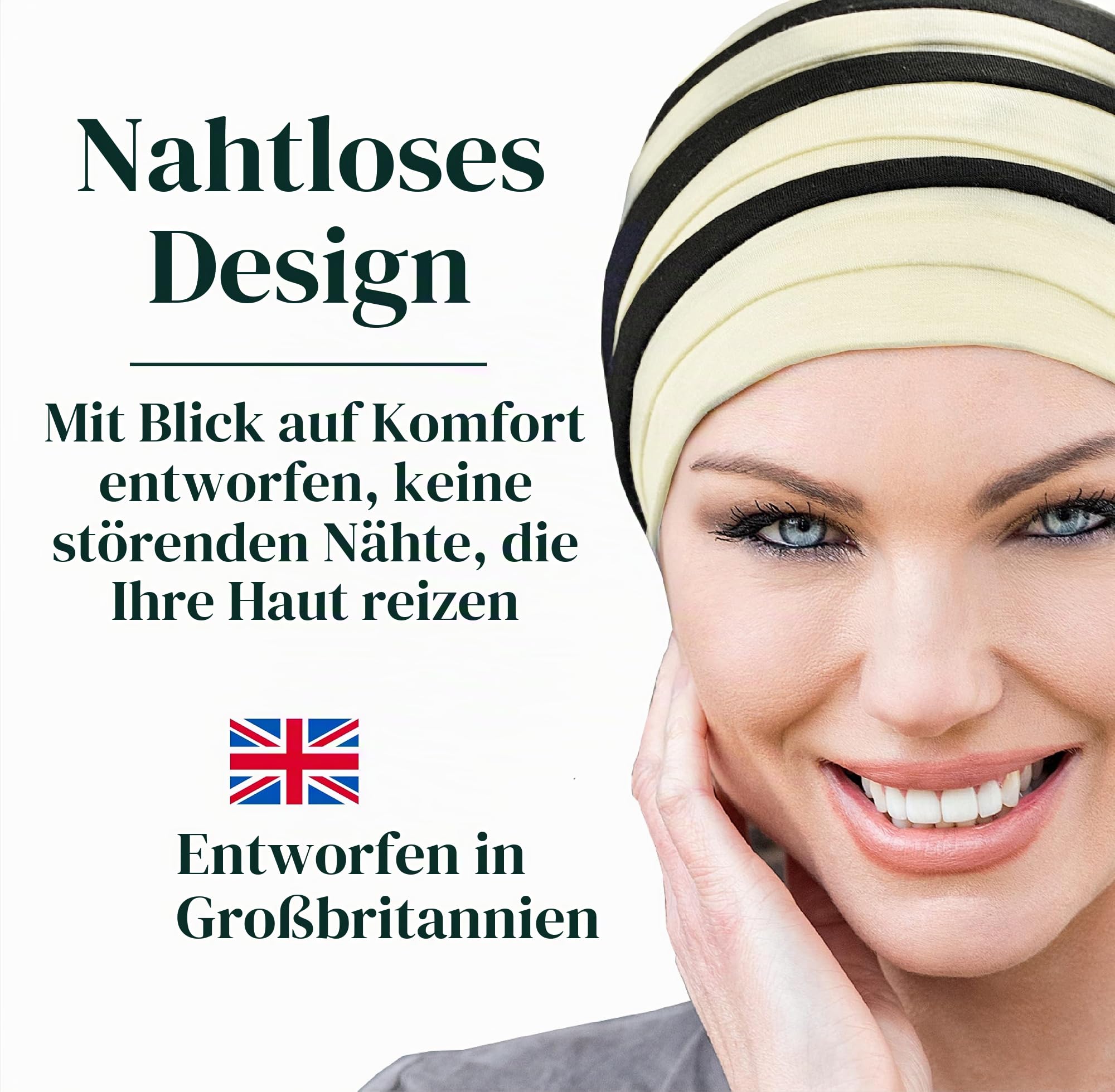 MASUMI Chemo Bio Kopfbedeckung - DORNA Turbanmütze | Krebs-Kopfbedeckung für Frauen mit Haarausfall | Alopezie-Mützen und -Hüllen