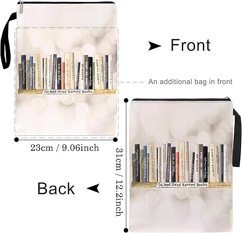 Miniatura 2 de Fundas para libros, funda de libro con cremallera, regalos para amantes de los libros, no libro B, 9 x 11 pulgadas