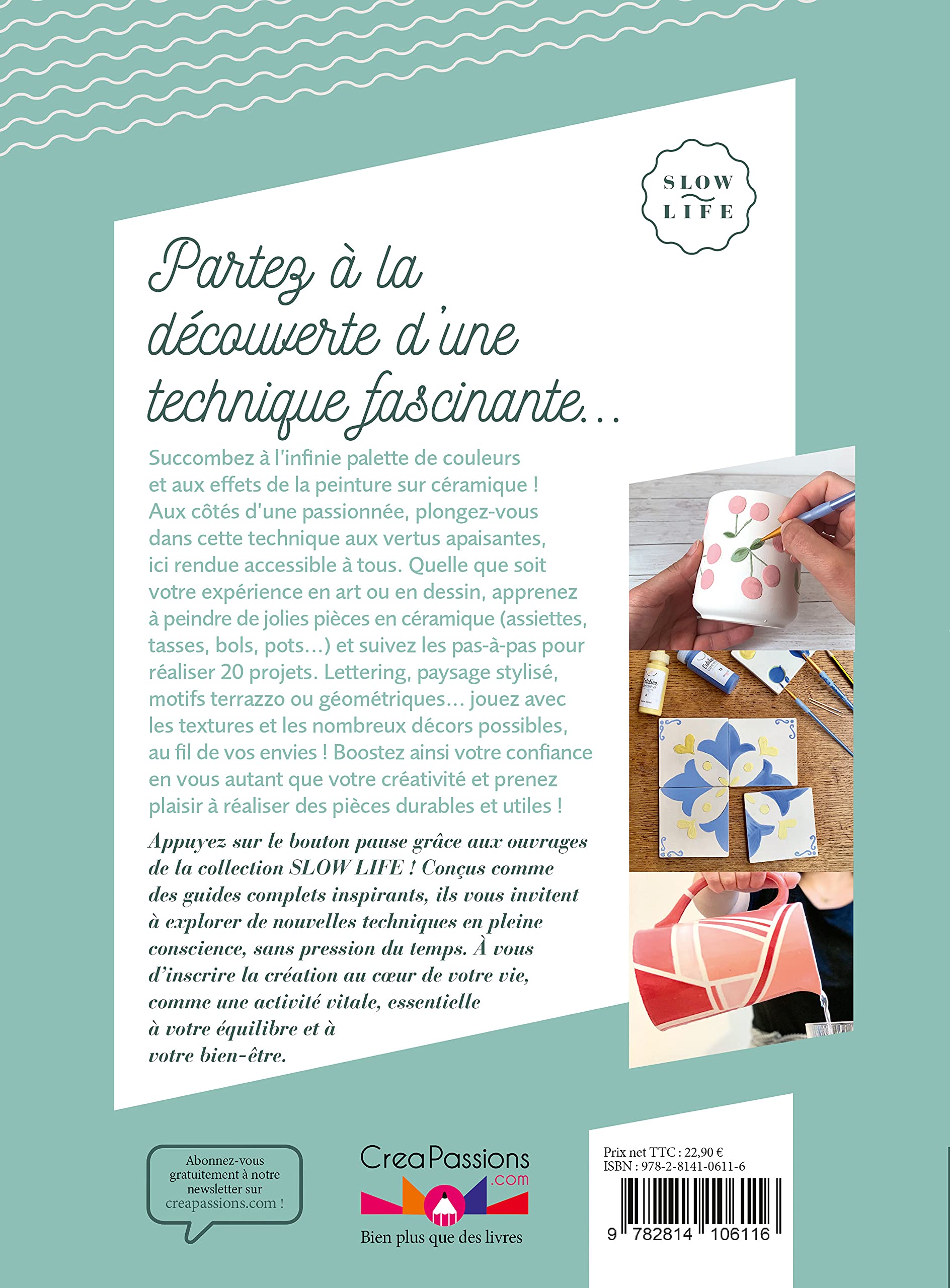 Peinture sur Céramique - 20 projets en pas-à-pas pour un lâcher prise créatif
