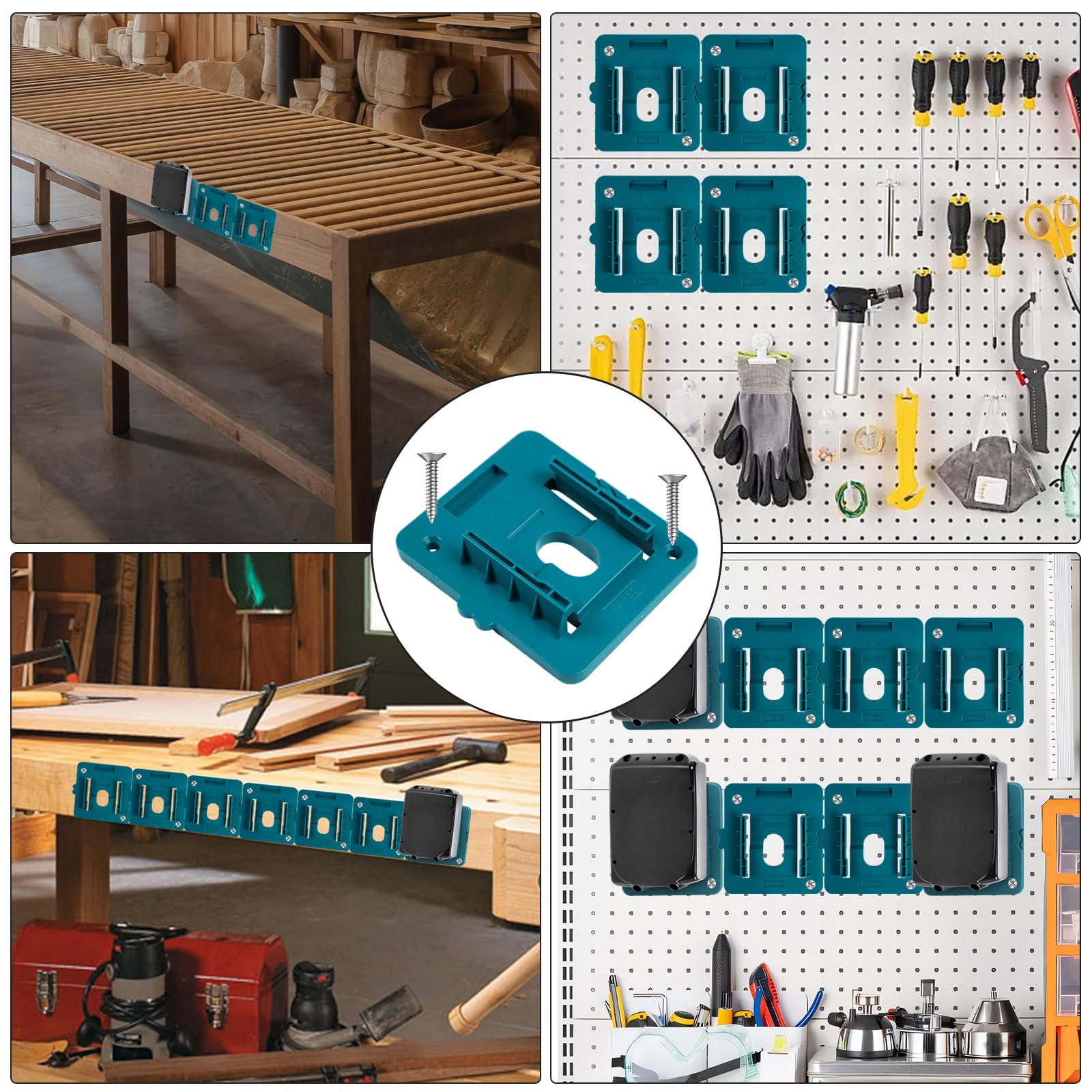 Akkuhalter für Bosch Akku,8 Stück Akku Halterung Wandhalterung Kompatibel mit Bosch GBA18V,Batteriehalter Organizer für Werkstätten