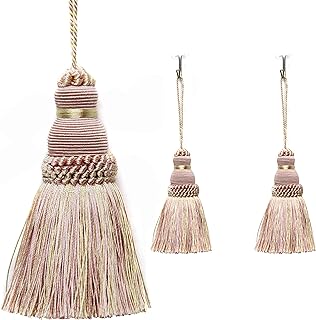 Sponsored Ad - Fenghuangwu Colorful Tassel Key Tassel DIY Accessories for Curtain and Home Decoration-Mix pink-2PCS