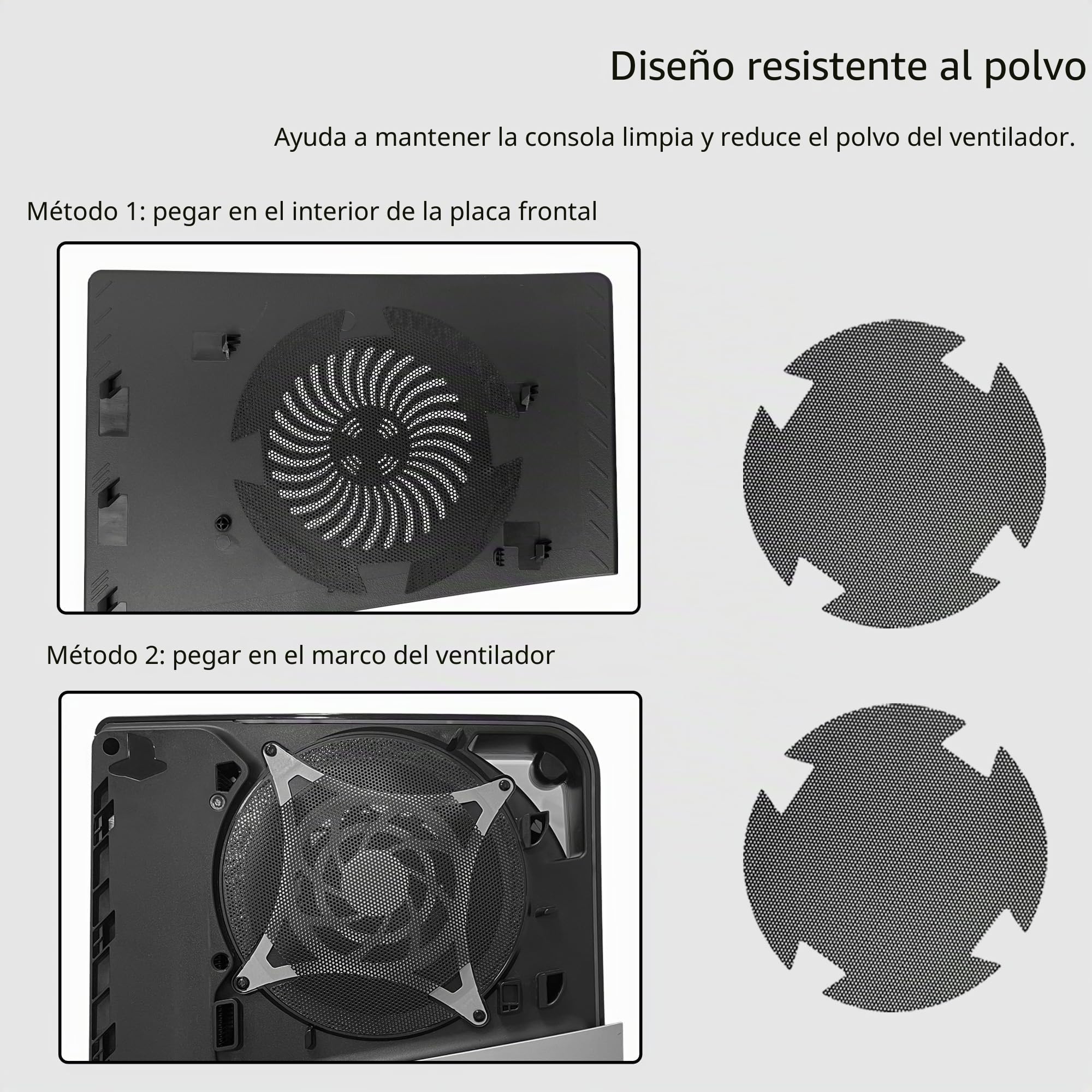 Placa frontal DOBEWINGDELOU para PS5 Slim Disc Edition con tira de luz RGB, filtro de polvo y ventilación, más de 400 efectos, anillo de luz LED