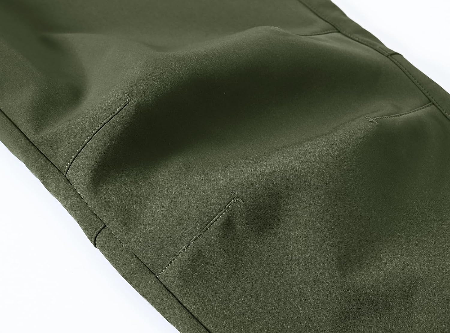 BASUDAM Men's Utility Work Pants Snow Waterproof Softshell Winter Fleece Lined Insulated Outdoor Mountain - Image 4