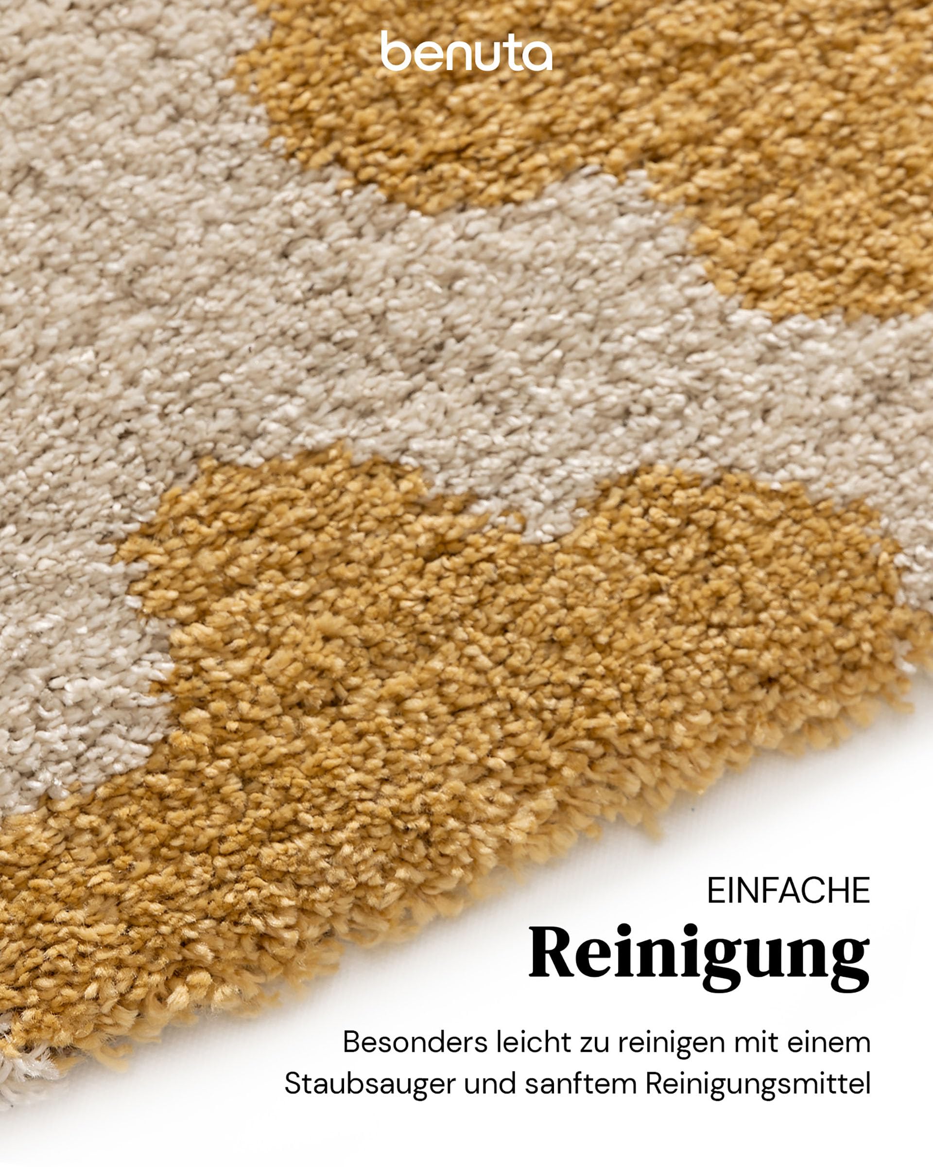 benuta Lytte Kinderteppich Gobi - Gelb 120x170 cm - Kunstfaser - Rechteckig & im Style: Kindermotive, Scandi Living - Pflegeleicht für Kinderzimmer, Wohnzimmer, Schlafzimmer