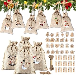 24 Advent Calendar for Filling, 2023 Advent Calendar for Filling Yourself with Advent Calendar Bags - DIY Advent Calendar Adults, Advent Calendar Children - Advent Calendar for Filling Yourself (3-C)