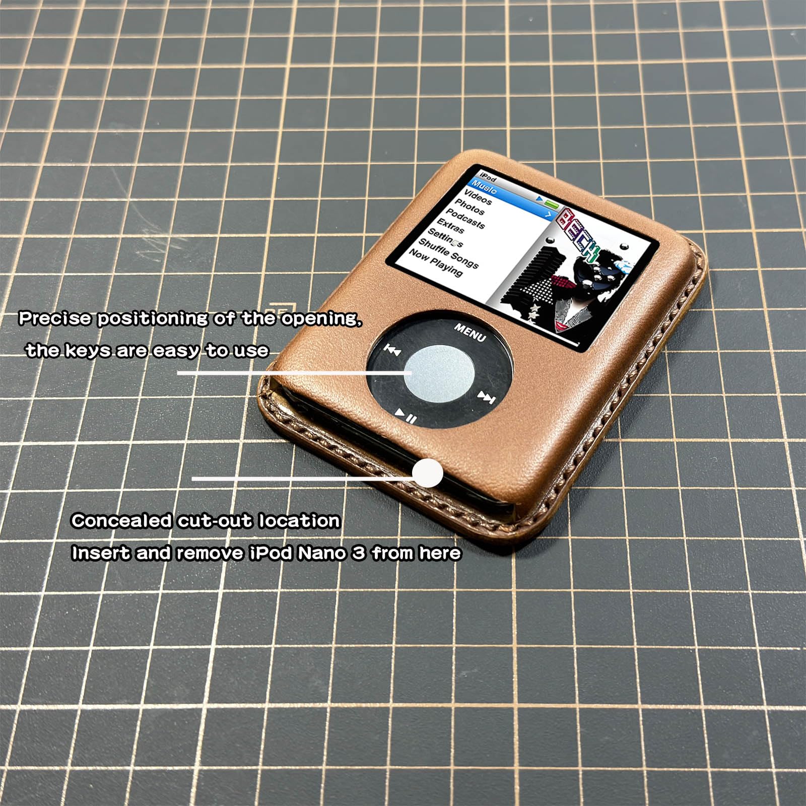 Amazon.com: for iPod Nano 3 case, Leather Handmade Nano 3rd
