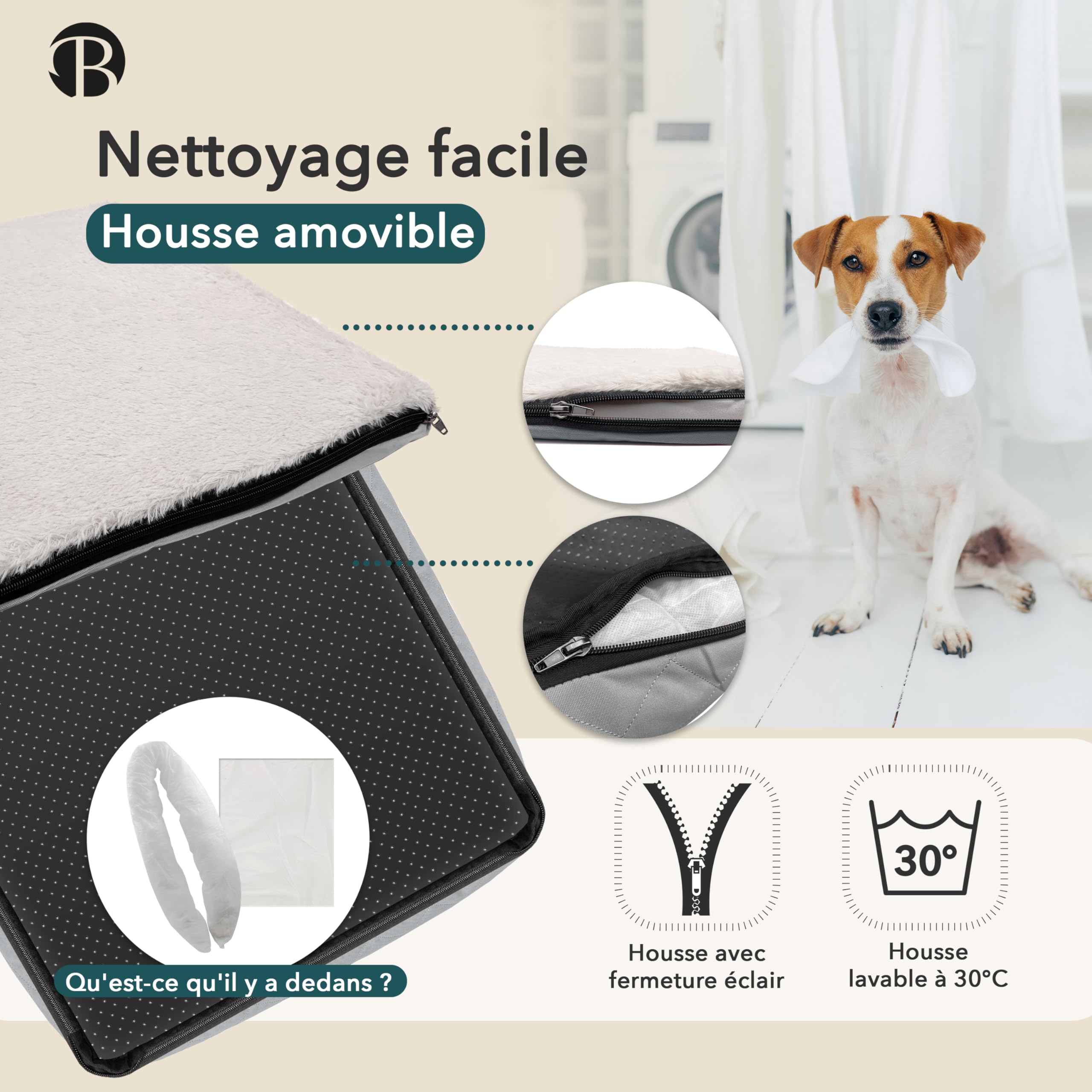 Siège Auto Chien & Panier 2-en-1 pour Avant & Arrière - TRAVELBUDDY Imperméable, Antidérapant & Lavable - Inclus Ceinture & Tissu Oxford - Marque Allemande, Couleur:Gris