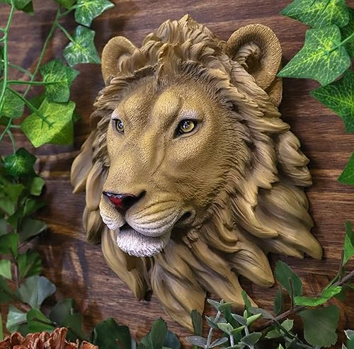 Miniatura 2 de Ebros Simba - Placa decorativa de pared con cabeza de león de Simba de 9.25 pulgadas de alto, escultura artística de taxidermia Alpha Pride Lions