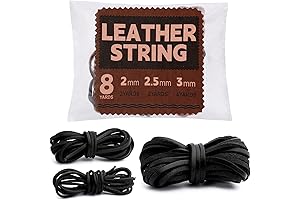 2-3mm Black Cowhide Leather Lacing Cord