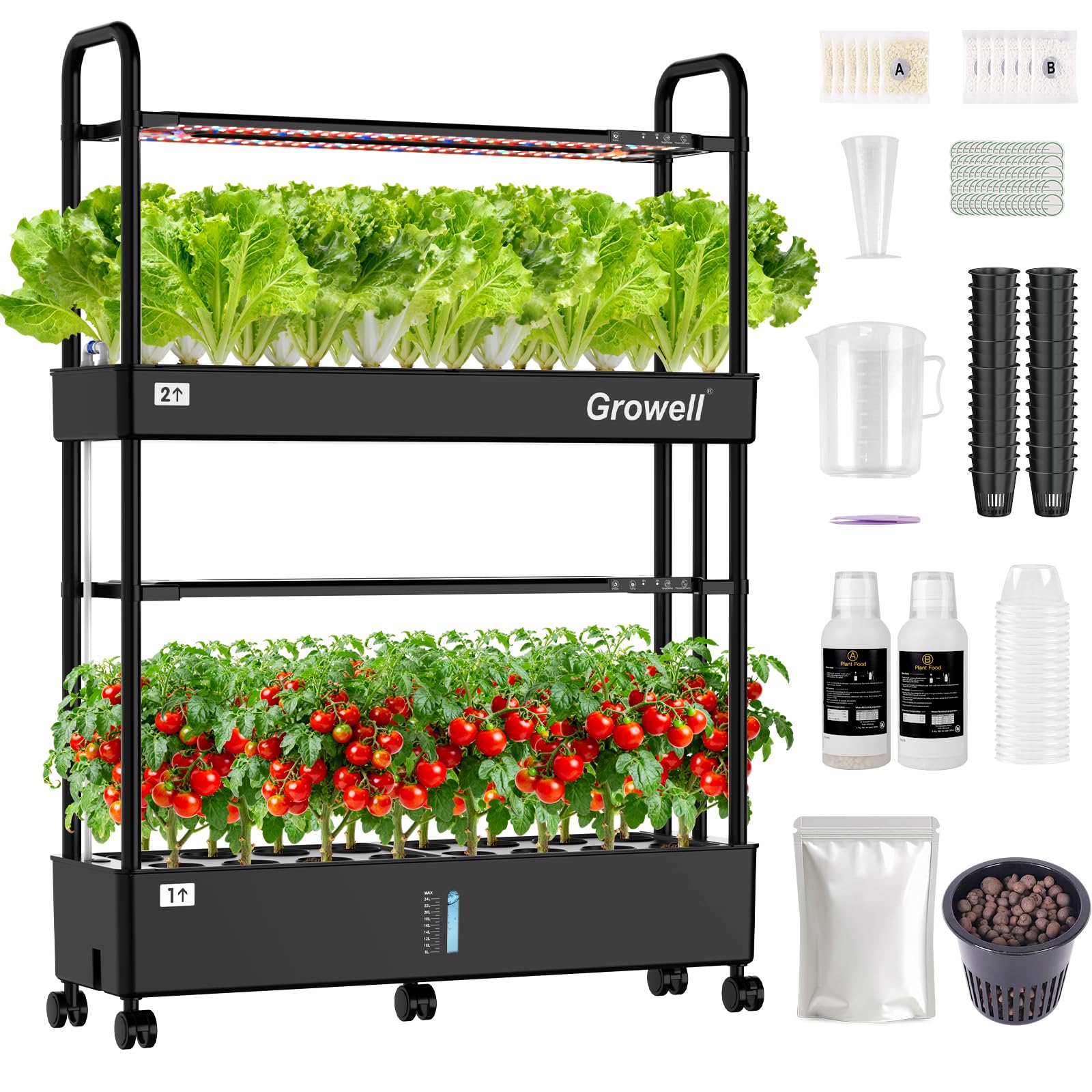 Amazon.com: Growell Large Basket Hydroponics Growing System Kit