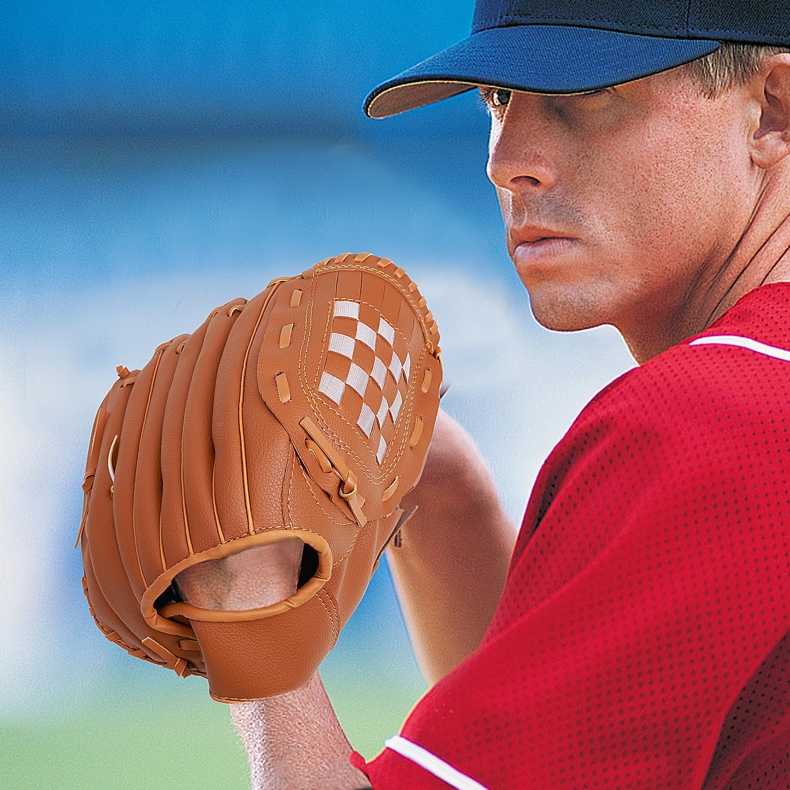 Guantes De Beisbol Guante de béisbol for deportes al aire libre, equipo de práctica de Softbol, ​​tamaño 10,5/11,5/12,5, mano izquierda for adultos, hombres, mujeres, niños, entrenamiento Guantes De B