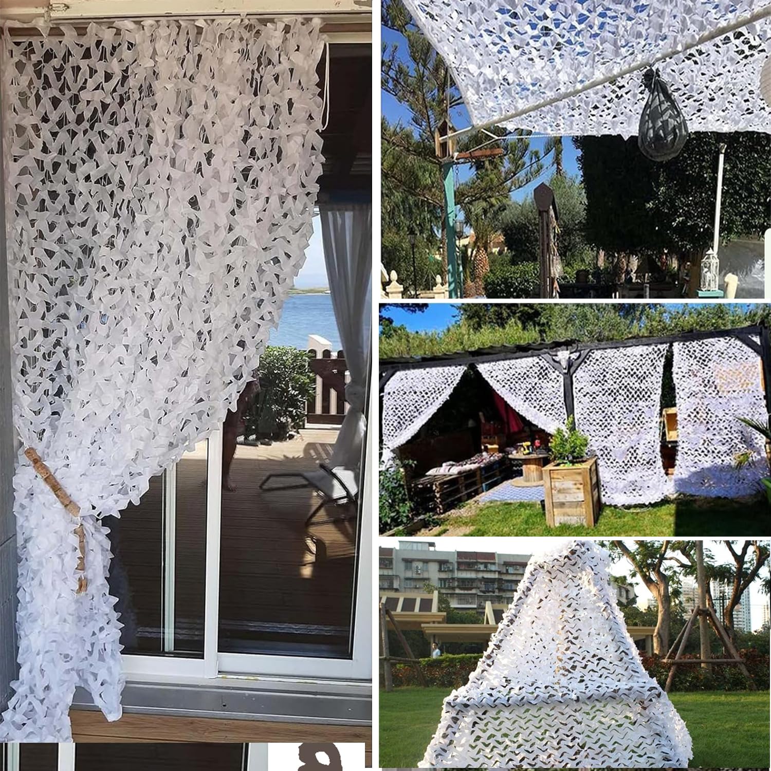 Rete Mimetica,Vela da Sole in Rete Mimetica,Decorazione per Feste a Thema Mimetiche per Nascondersi Durante la Caccia,Terrazza Protezione Solare,Reticolato da Camuffamento da Caccia