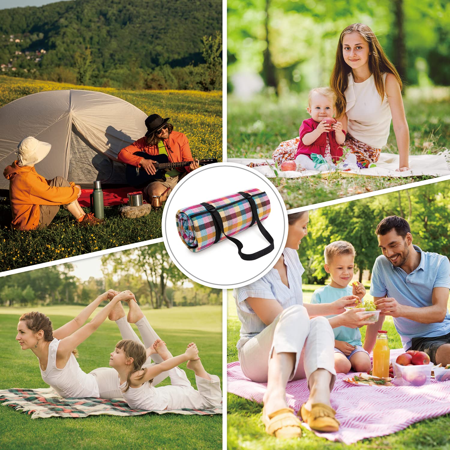 Paco Home Picknickdeken Campingdeken XXL Strand Picknickdeken