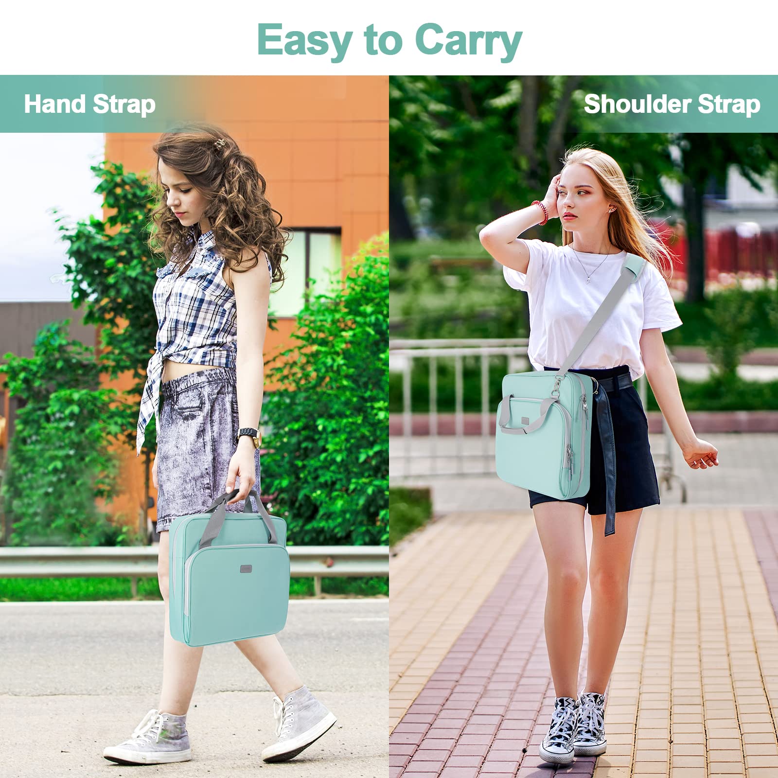 3 Ring Zipper Binder 3 Inch DRing, Binder with Strap 700 Sheet