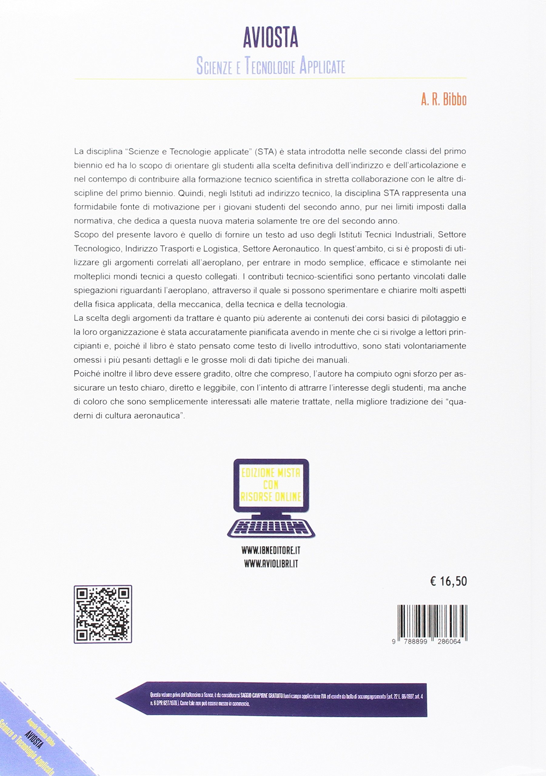 Aviosta. Scienze e tecnologie applicate