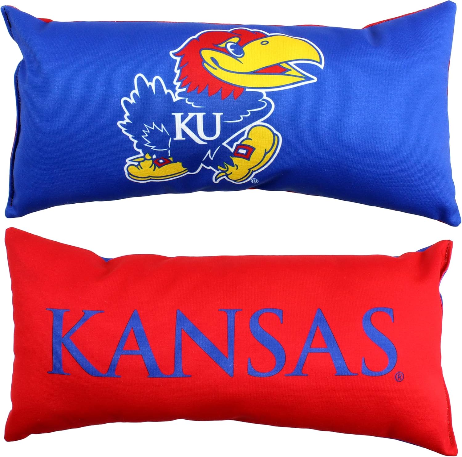 College Covers Everything Comfy Kansas Jayhawks 2 Sided Bolster Small Travel Pillow Decorative Pillow 16 x 6