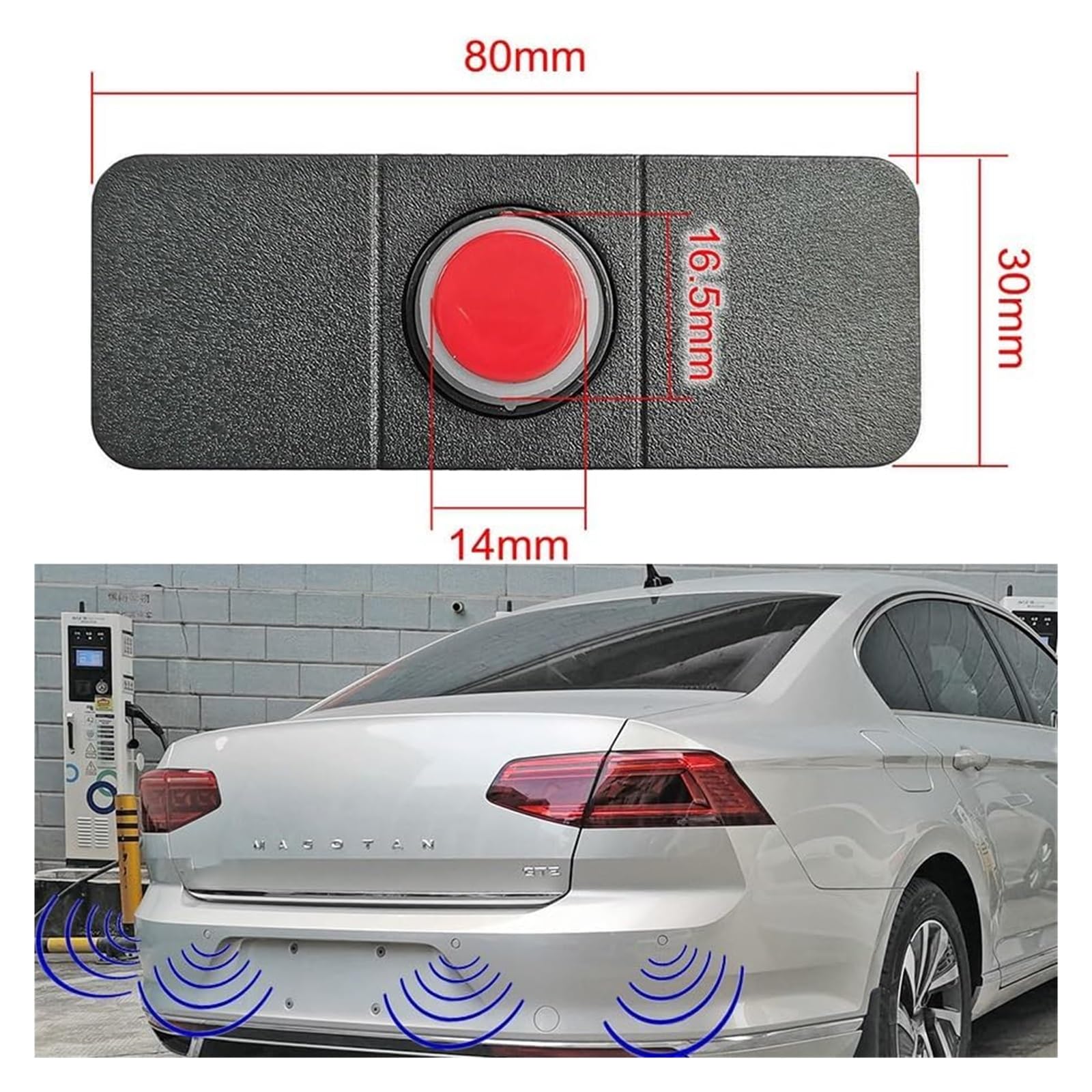 PDC Sensor Estacionamiento Sensor Aparcamiento Coche Asistencia Inteligente Sensores Planos 14 Mm Alarma Sonora Marcha Atrás