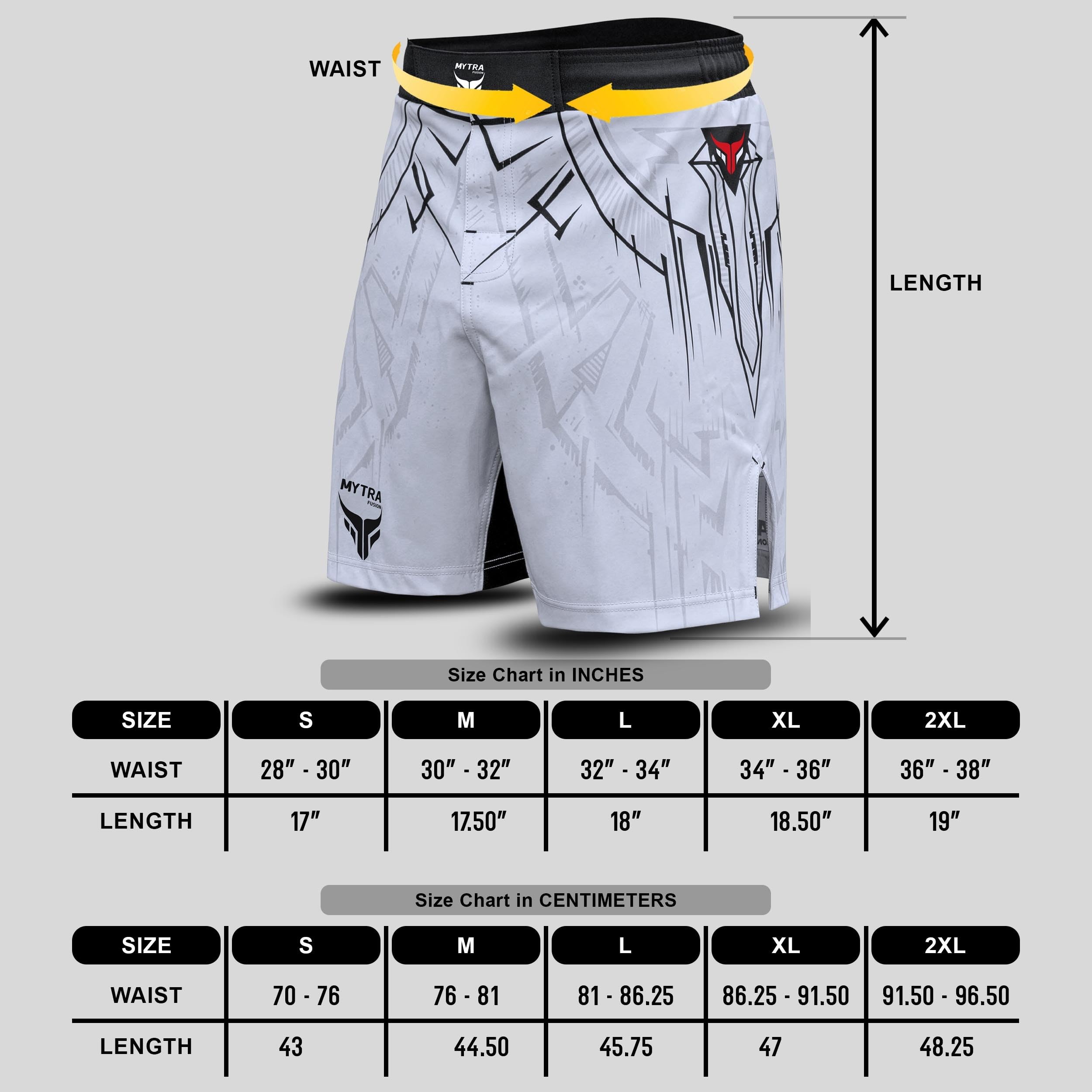 Mytra Fusion MMA Shorts Uomo Pantaloncini Cage Fighting per Bodybuilding, Allenamento Kickboxing Grappling Sport da Combattimento Muay Thai e Arti Marziali