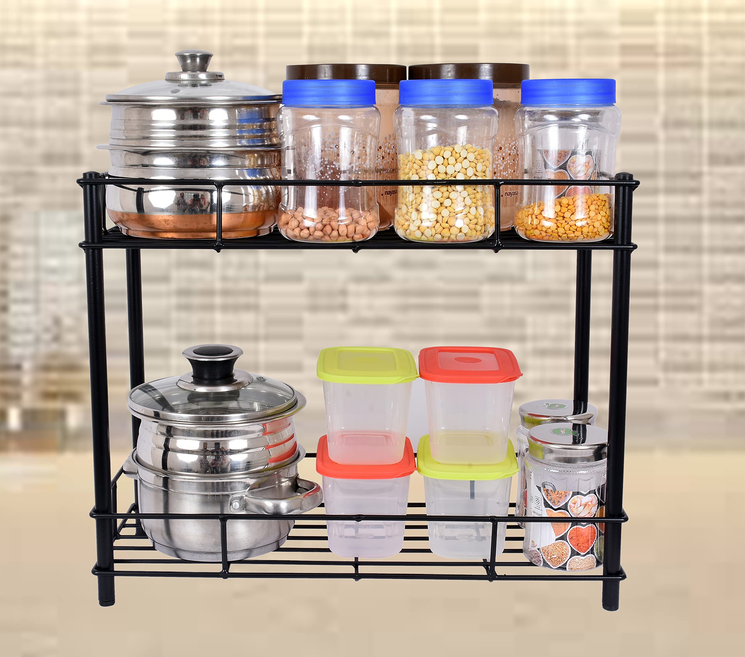 D&V ENGINEERING - Creative in innovation Metal 2-Tier Multipurpose Kitchen Storage Shelf Rack,Kitchen Countertop Storage Shelf Organizer,Kitchen Spice Rack(2 Tier) (B08RZ4P91G) Amazon Price History, Amazon Price Tracker