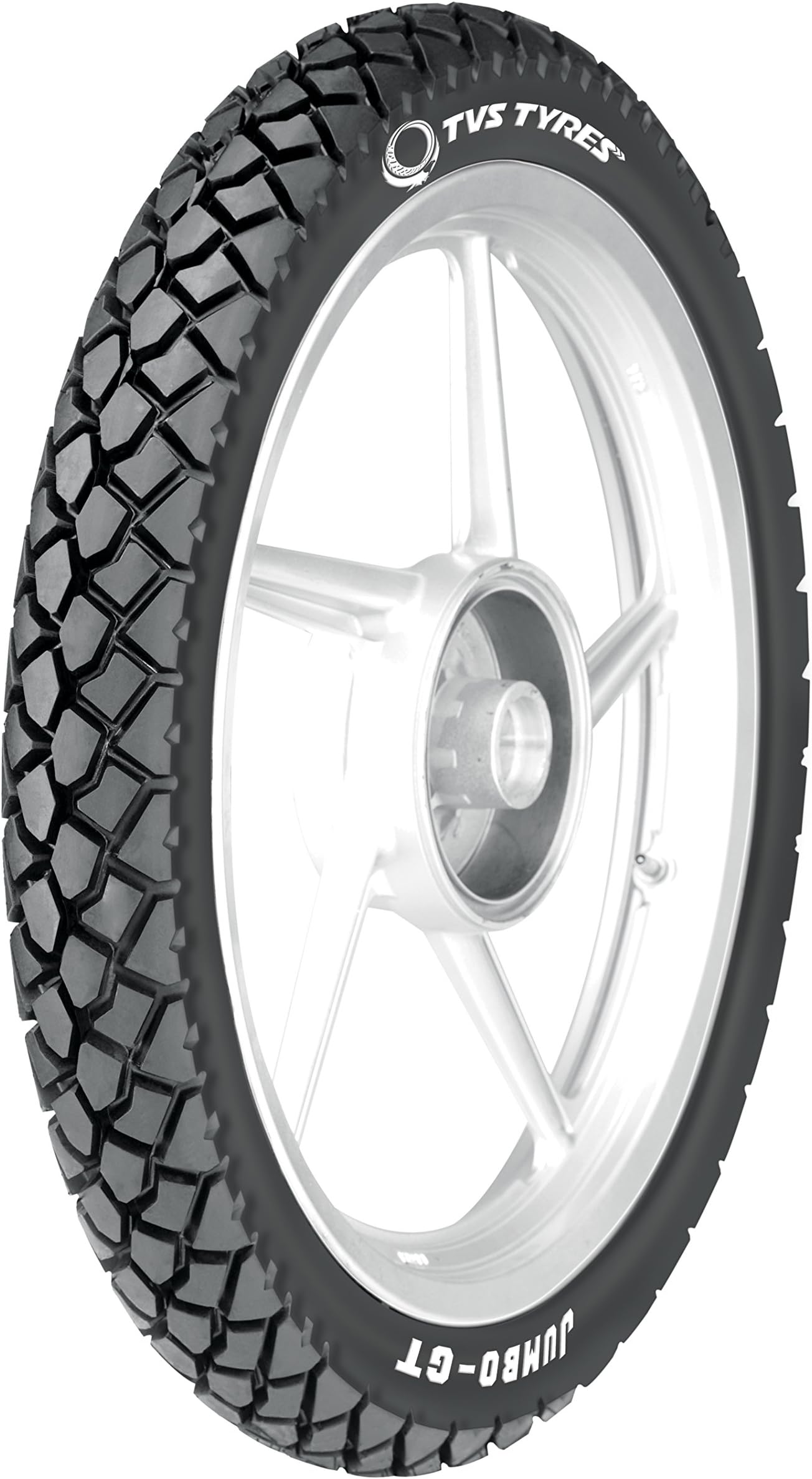 TVS Tyres JUMBO GT 2.75-18 48P 6PR Tube-Type Bike Tyre, Rear, Black
