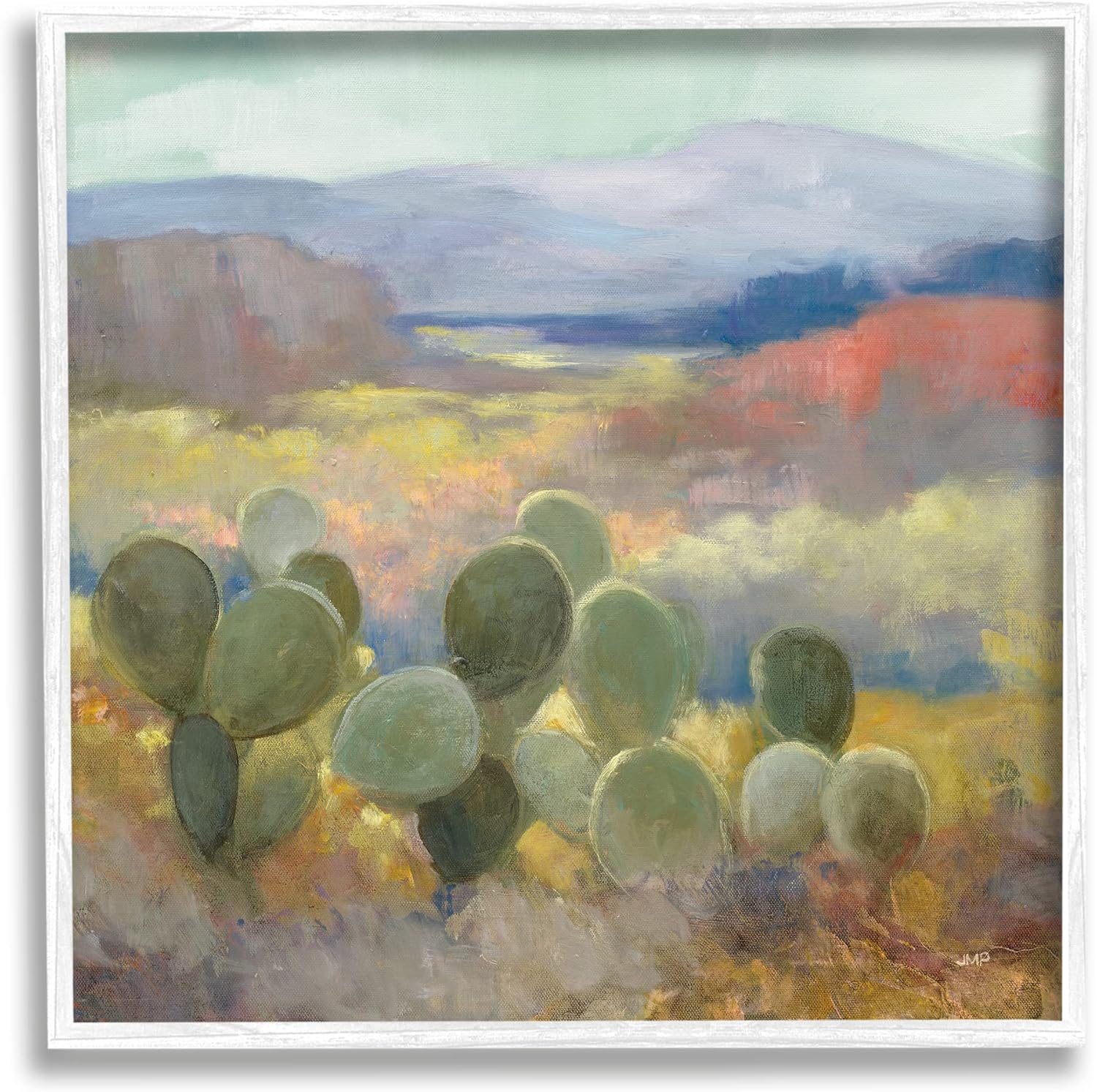 Stupell Industries Prickly Pear Cactus Plant Soft Desert Canyon Landscape, Design by Julia Purinton
