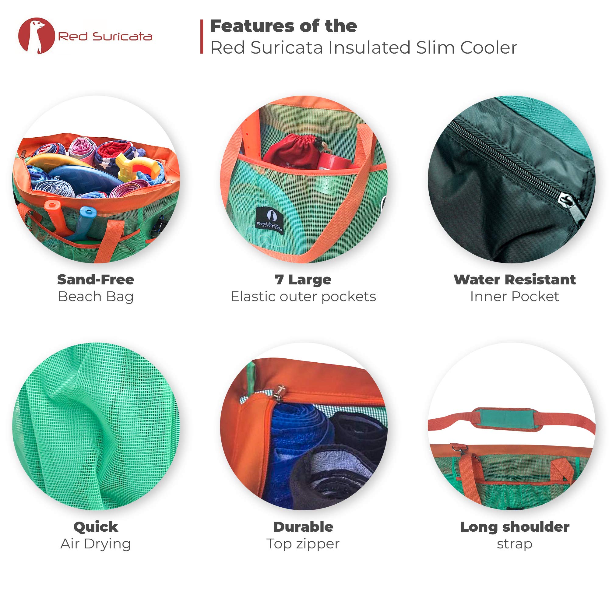 Red Suricata Ra-rso-lamebeba1 - bolsa de playa de malla Unisex adulto