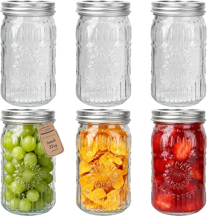 Fruit Mason Jars 6pc.